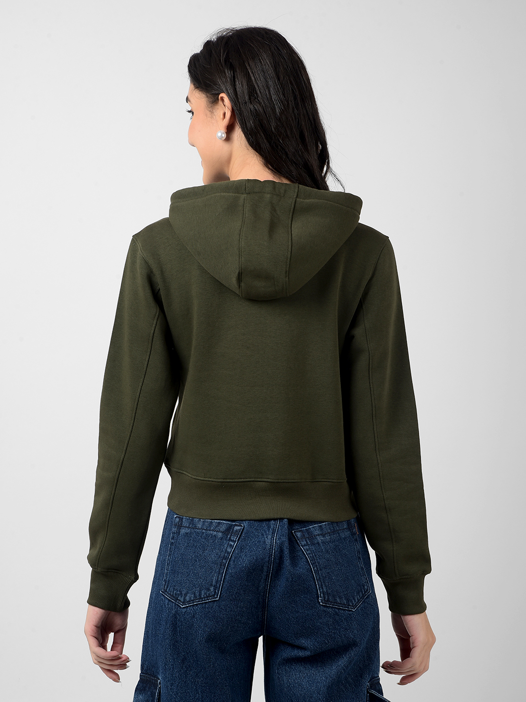Numero Uno Women Solid Green Sweat Shirt